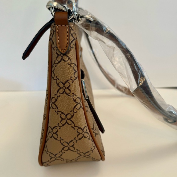 NWT. Nine West Collette Mini tan and brown shoulder crossbody bag - Picture 5 of 15